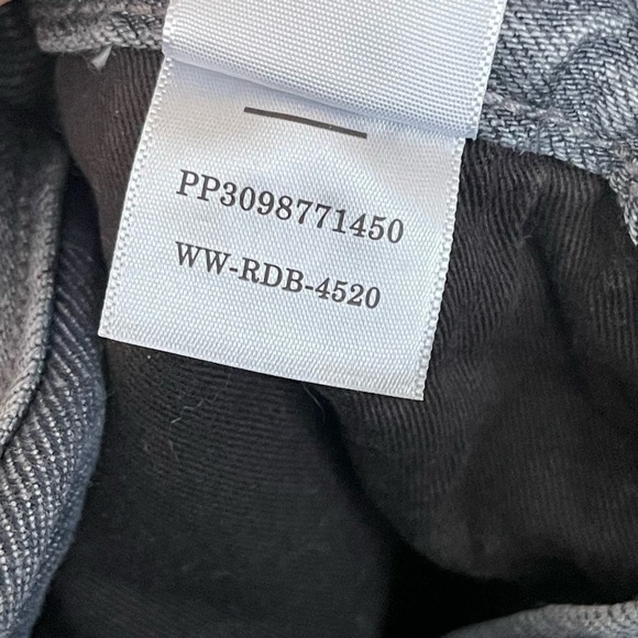 Everlane The '90s Cheeky High-Rise Button-Fly Cropped Denim Jeans Acid Grey 25 - Picture 15 of 15